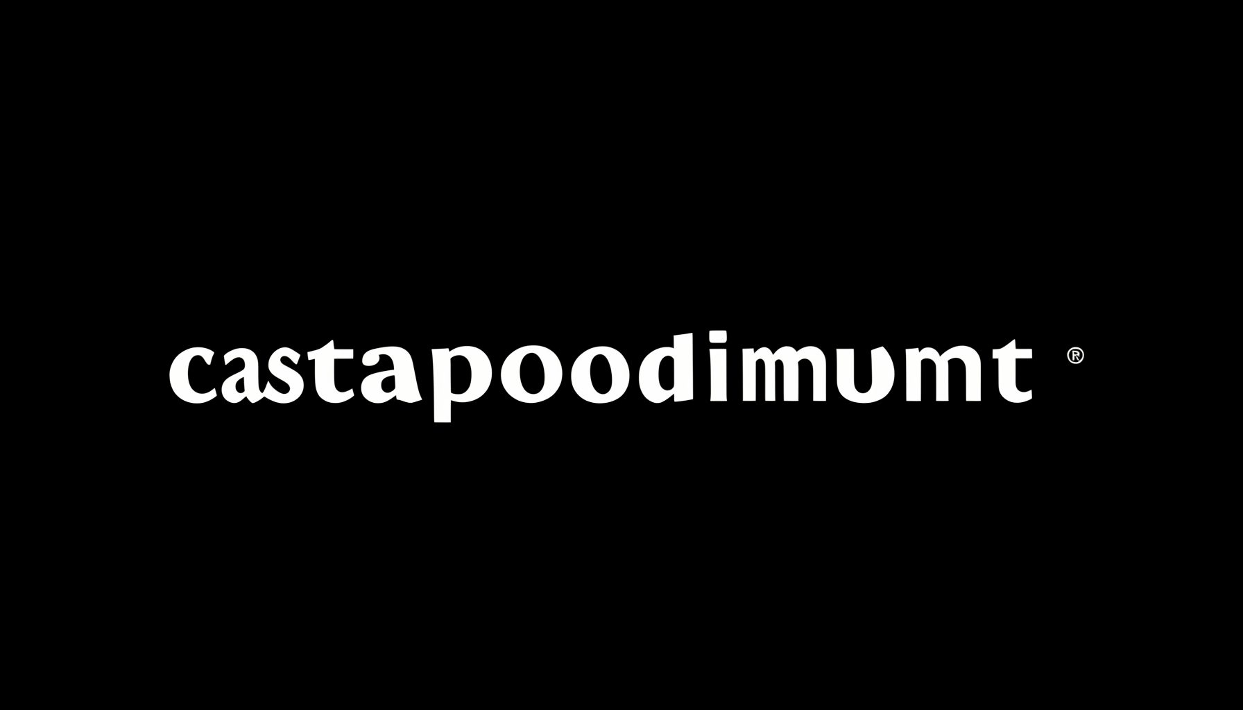 Logo visitcapodimonte in bianco su sfondo nero, essenziale e pulito